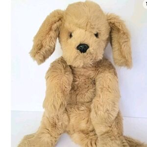 VINTAGE 1985 GUND MUTTSY PLUSH DOG  LTIGHT BROWN STUFFED ANIMAL SUEDE PAW PADS